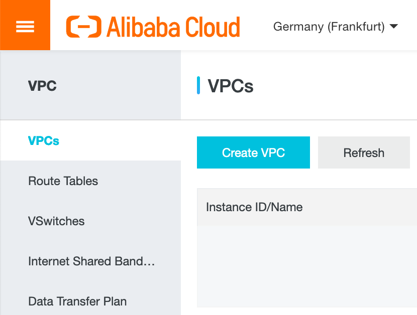 Alibaba Cloud Create VPC